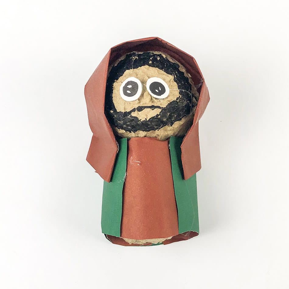 DIY Egg Carton Baby Jesus Nativity Christmas Craft Step 15