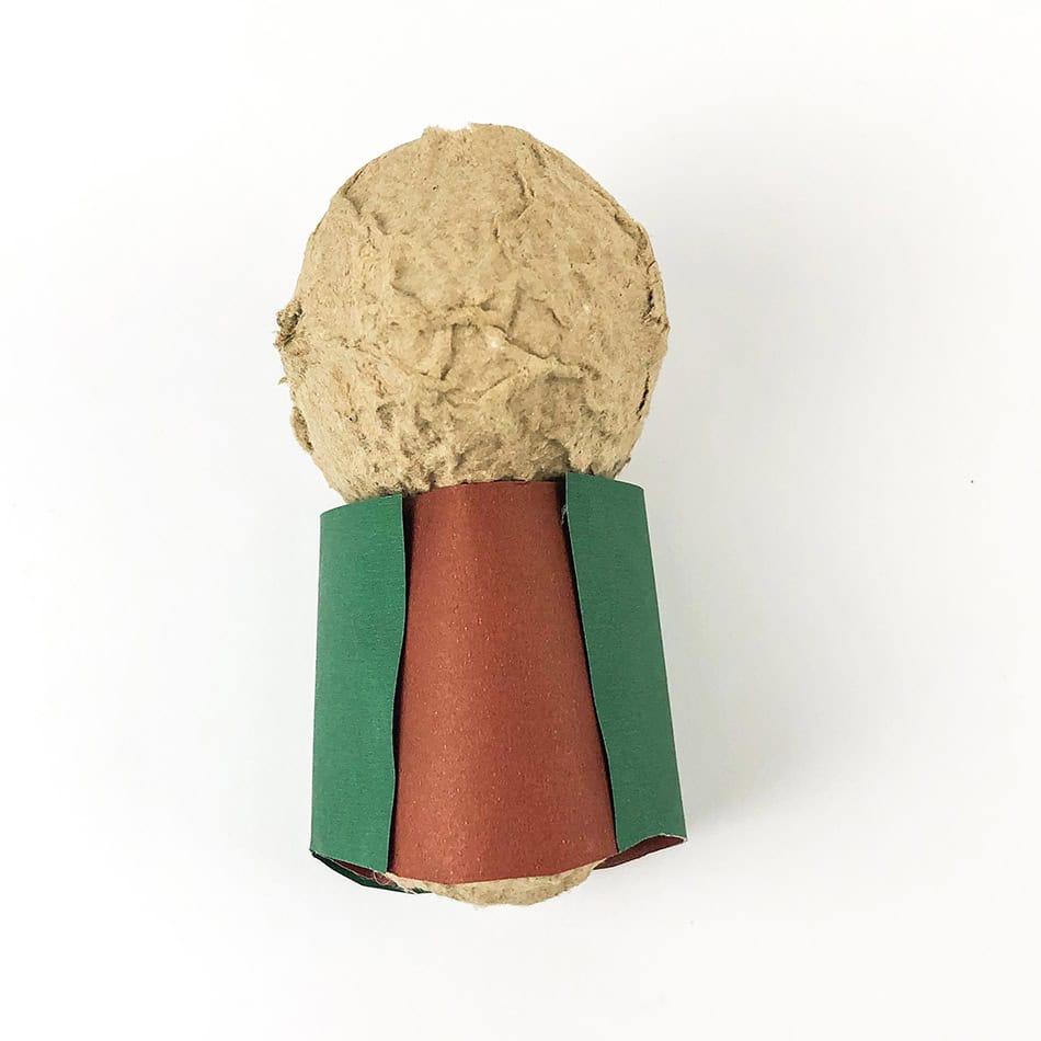 DIY Egg Carton Baby Jesus Nativity Christmas Craft Step 7