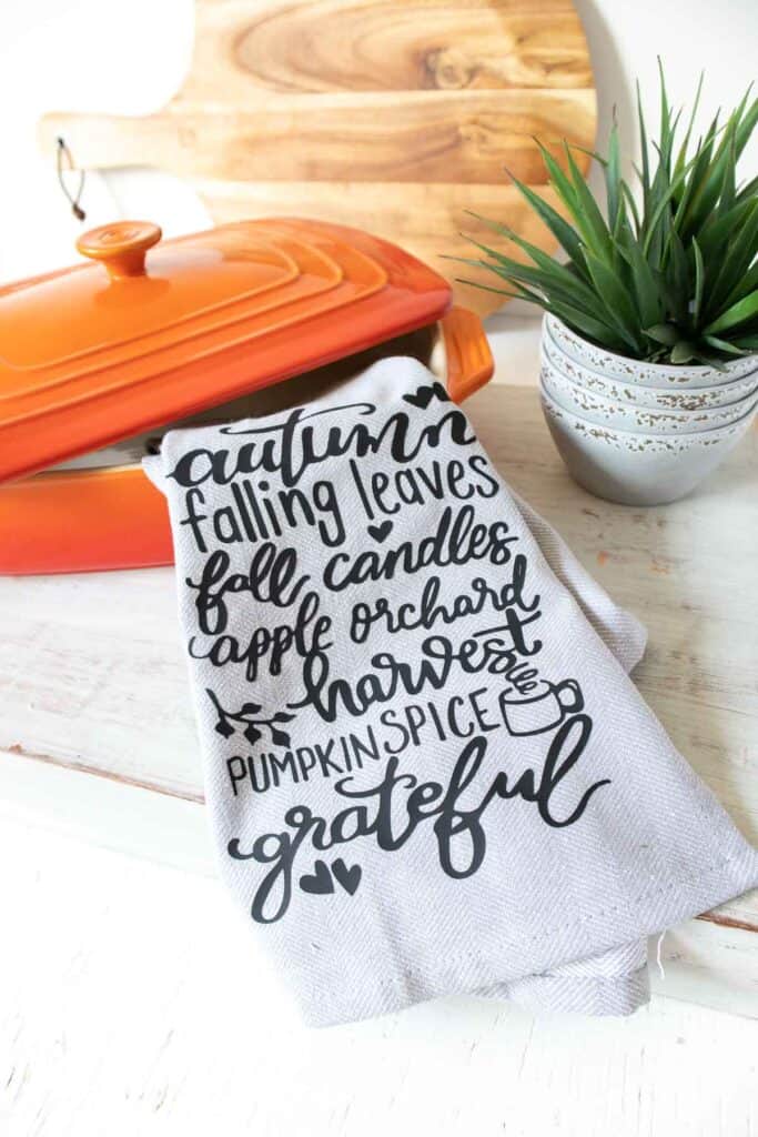 DIY Fall Tea Towels by Sustain my Craft Habit