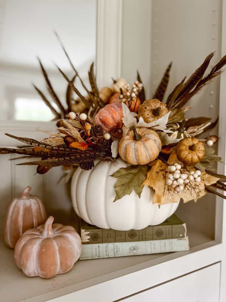 DIY Faux Pumpkin Centerpiece by Liz Marie