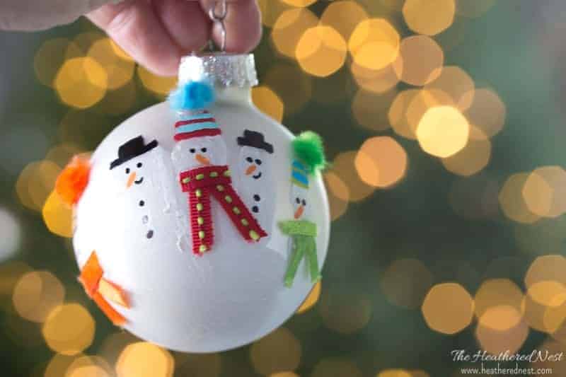 DIY Handprint Ornaments by the Heathered Nest