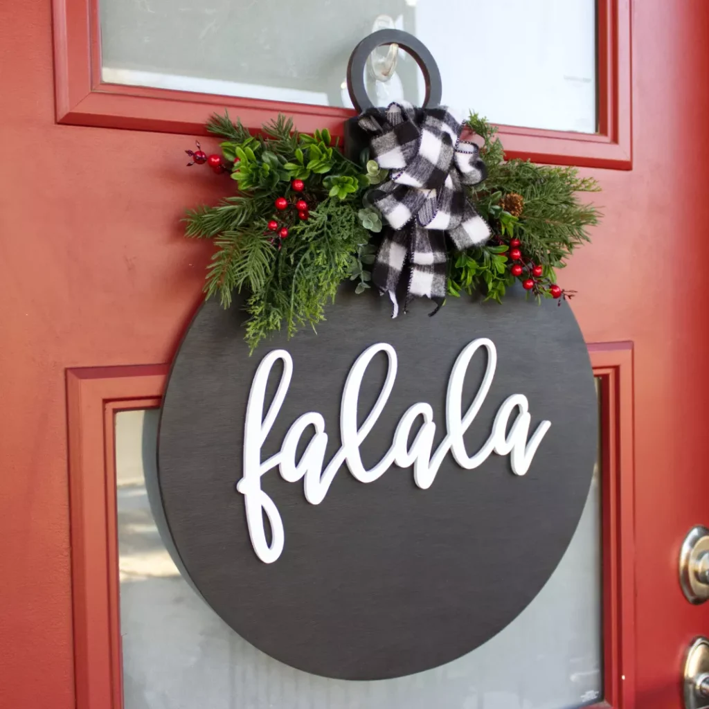 DIY Holiday Door Hanger by Craft Cuts
