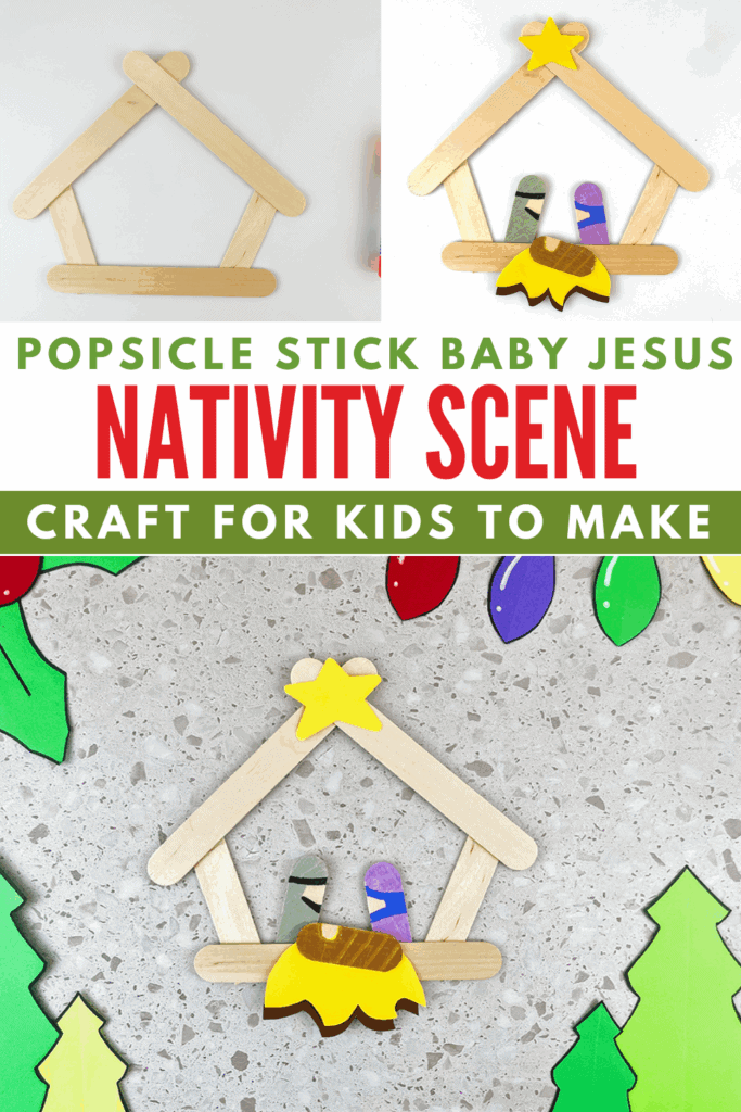 DIY Popsicle Stick Baby Jesus Nativity Christmas Crafts for Kids
