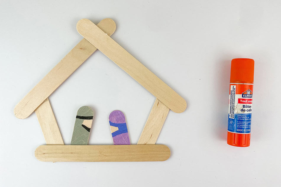 DIY Popsicle Stick Nativity with Baby Jesus Craft Step 6