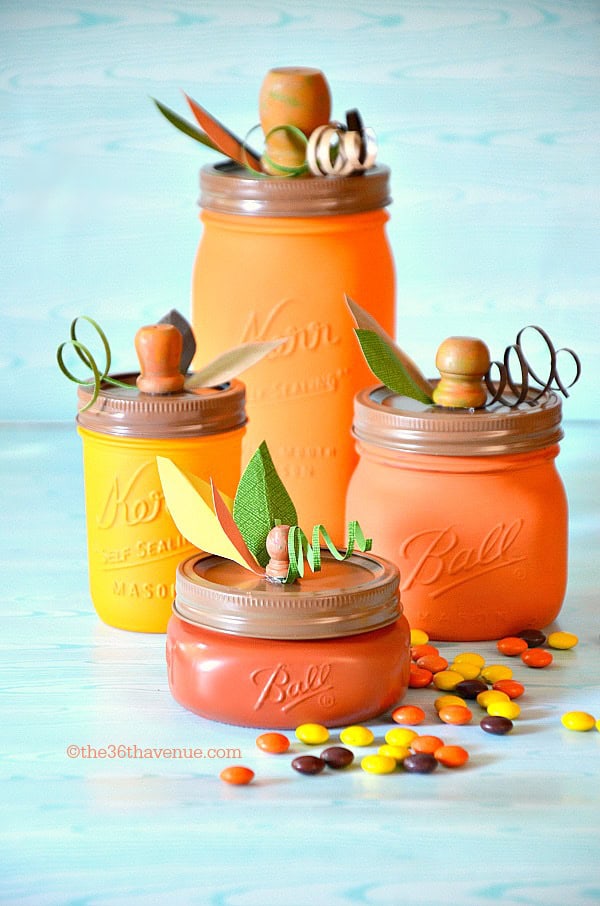 DIY Pumpkin Mason Jars by The 36th Avenue