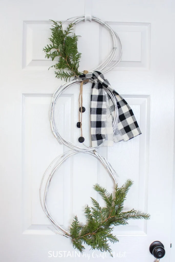 DIY Snowman Door Decoration by Sustain my Craft Habit