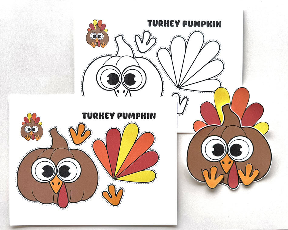 Disguise a Pumpkin as a Turkey Materials