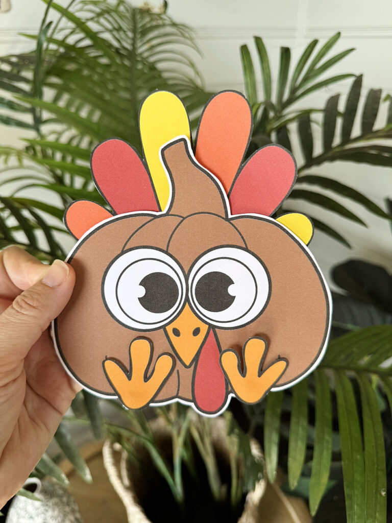 diy turkey pumpkin disguise with free printable