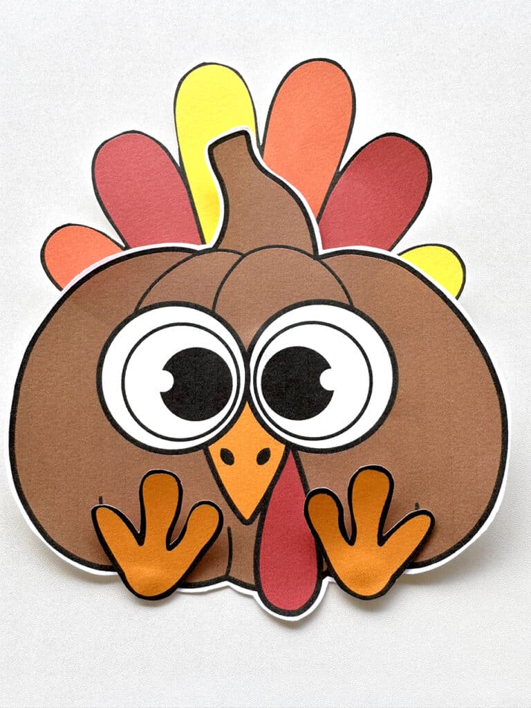 DIY Turkey Pumpkin Disguise with Free Printable, image size:768x1024
