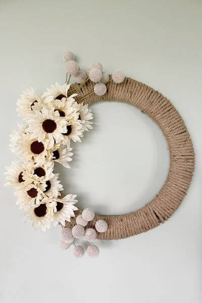 Dollar Tree Fall Wreath by Dappled Skies and DIYs