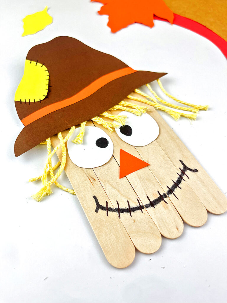 Easy DIY Popsicle Scarecrow Craft for Kids