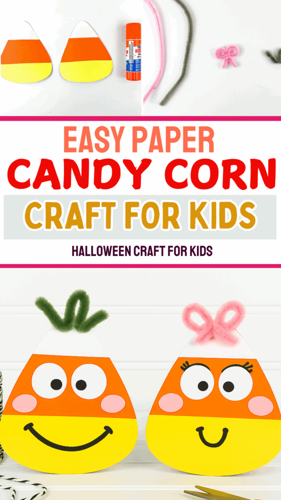 Easy Paper Candy Corn Craft DIY for Kids (Halloween Craft for Kids)