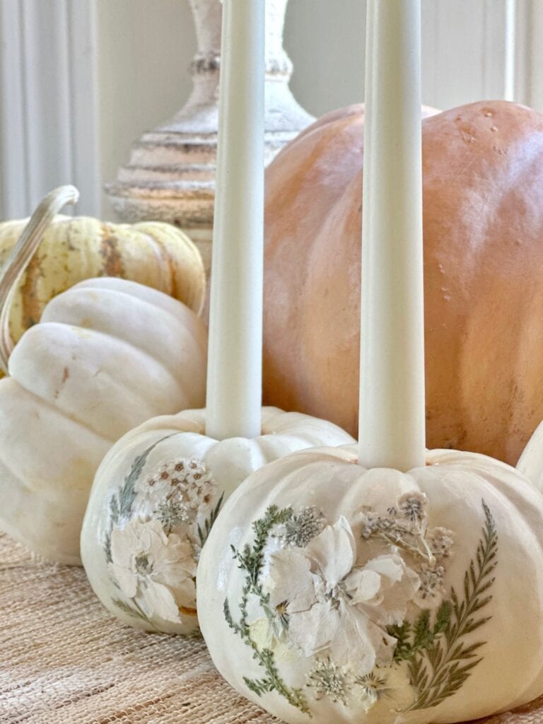 Easy Pressed Flower Pumpkins by Celebrated Nest