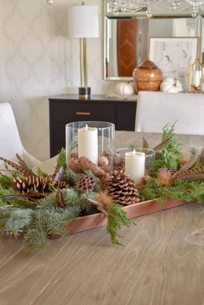 Easy and Budget-friendly Natural Fall Centerpiece by Home with Holliday