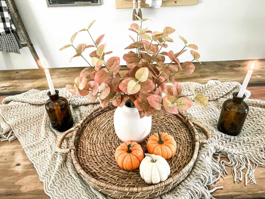 Easy fall table centerpiece by Our Tiny Nest