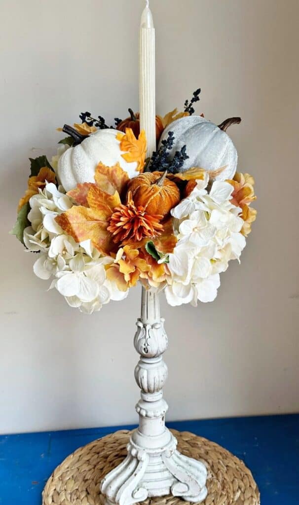 Fall Candle Holder Centerpiece by Our Crafty Mom