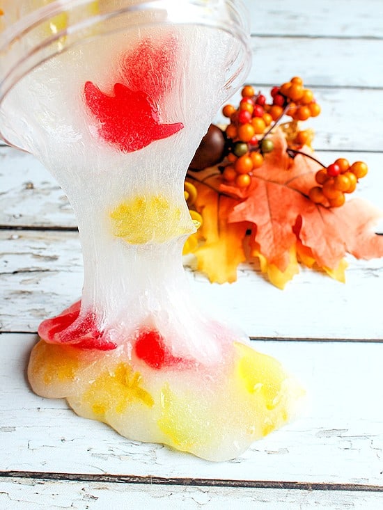 Fall Leaves Slime by our kid things