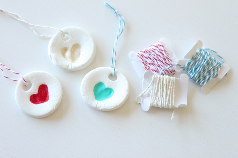 Fingerprint Heart Ornaments by Mama Papa Bubba