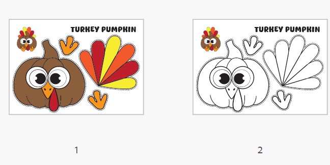 Free Disguise a Pumpkin as a Turkey Printable Pages