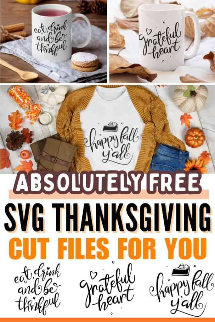 Free SVG Thanksgiving Files for Silhouette and Cricut Thanksgiving Projects