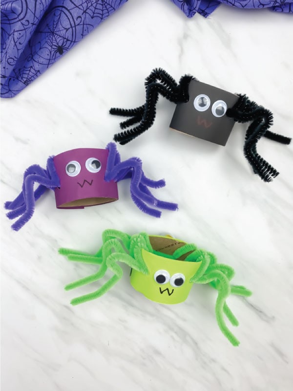 Fun Toilet Paper Roll Pipe Cleaner Spiders by simple everyday mom