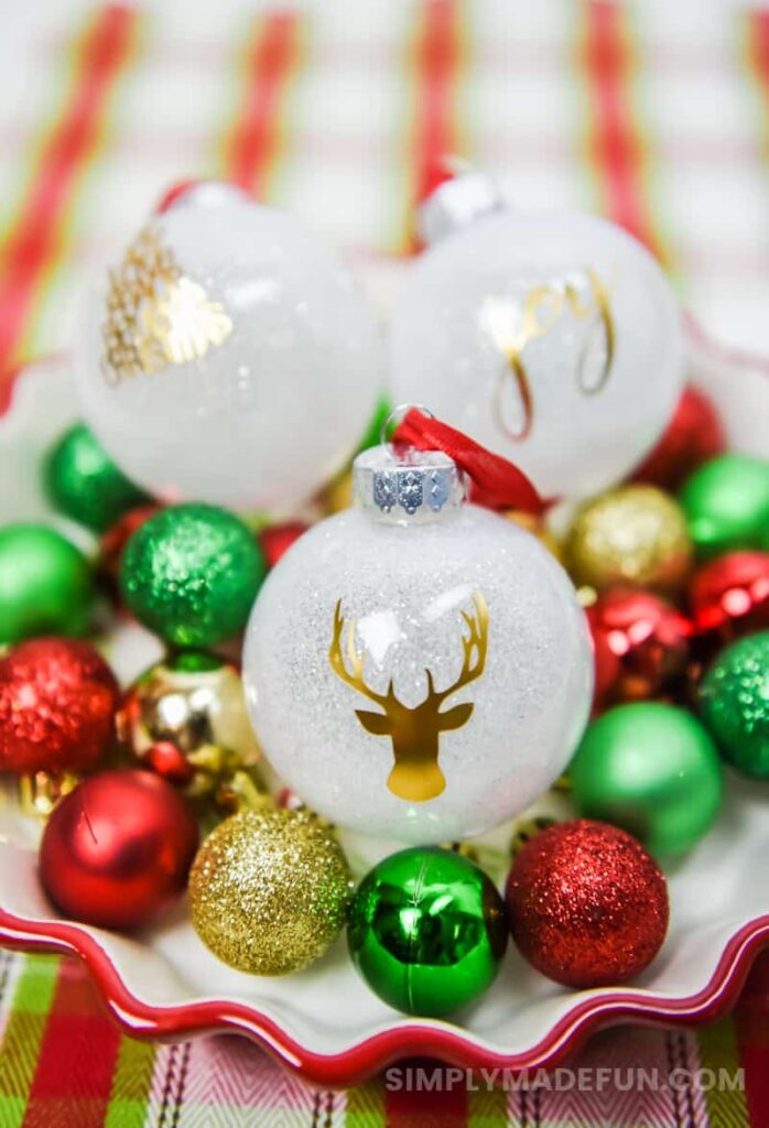 Glitter Ornaments DIY by Simply Made Fun