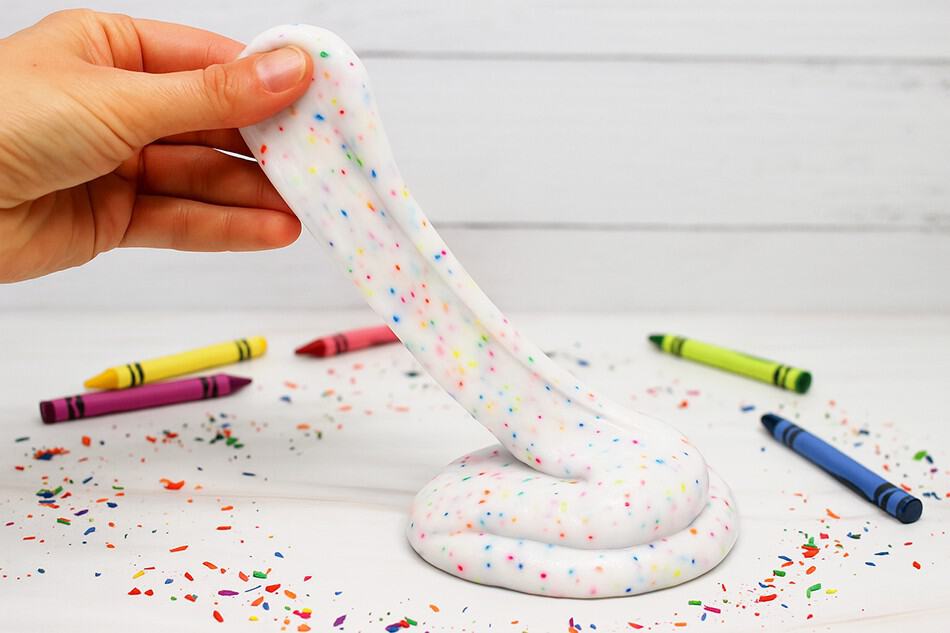 How to Make White crayon slime recipe tutorial