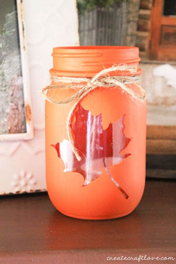 Mason Jar Fall Luminary by Create Craft Love