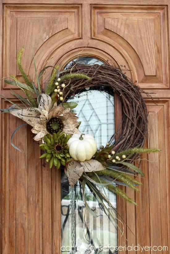 New Fall Wreath by Confessions of a Serial DIYer