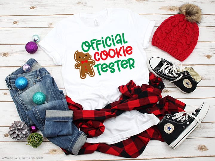 Official Cookie Tester Christmas Shirt SVG by Artsy Fartsy Mama