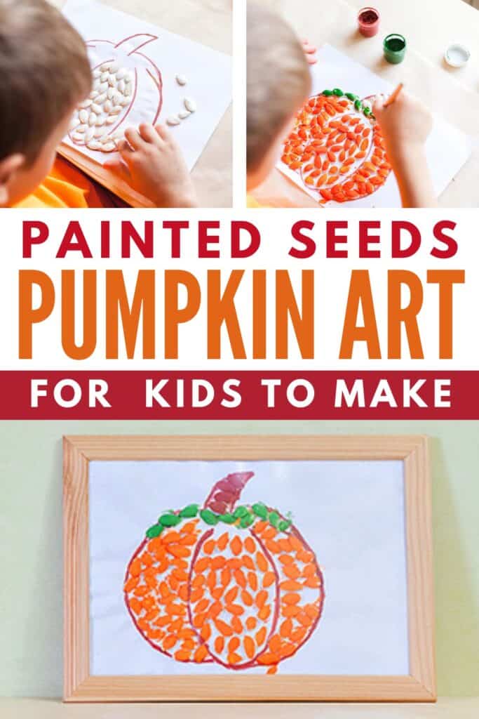 Painted Pumpkin with Seeds Arts & Crafts For Kids to make