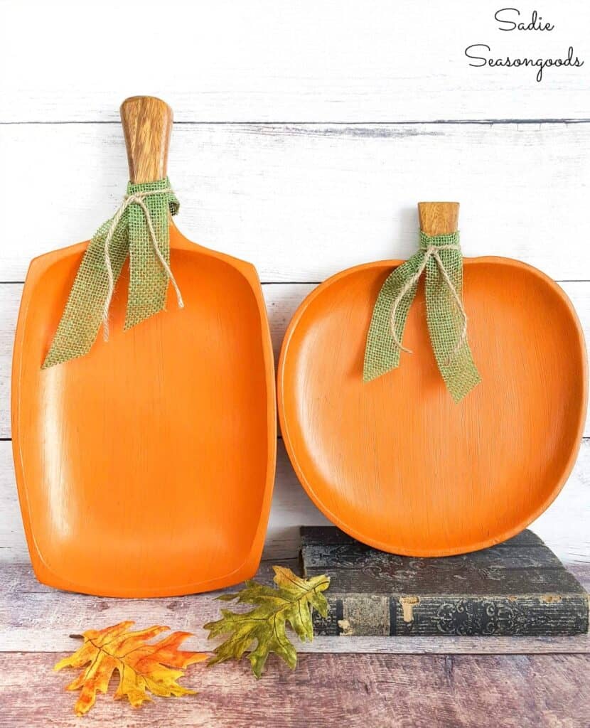 Painted Wood Pumpkins for Rustic Fall Decor by Sadie Seasongoods