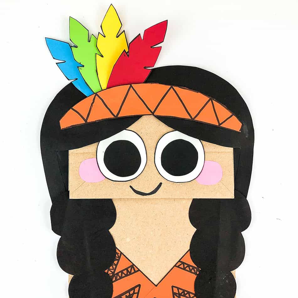 Paper Bag Native Girl Step 11