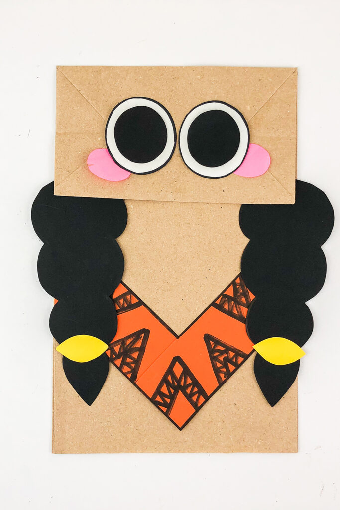 Paper Bag Native Girl Step 9