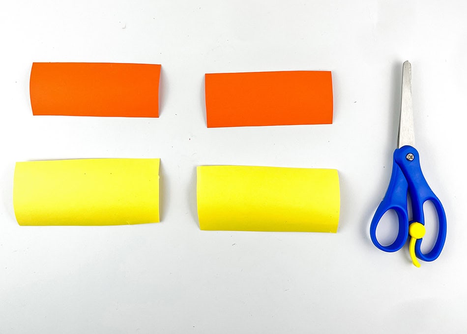 Paper Candy Corn Craft for Kids Step 2