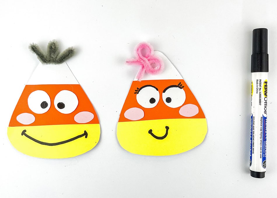 Paper Candy Corn Craft for Kids Step 8