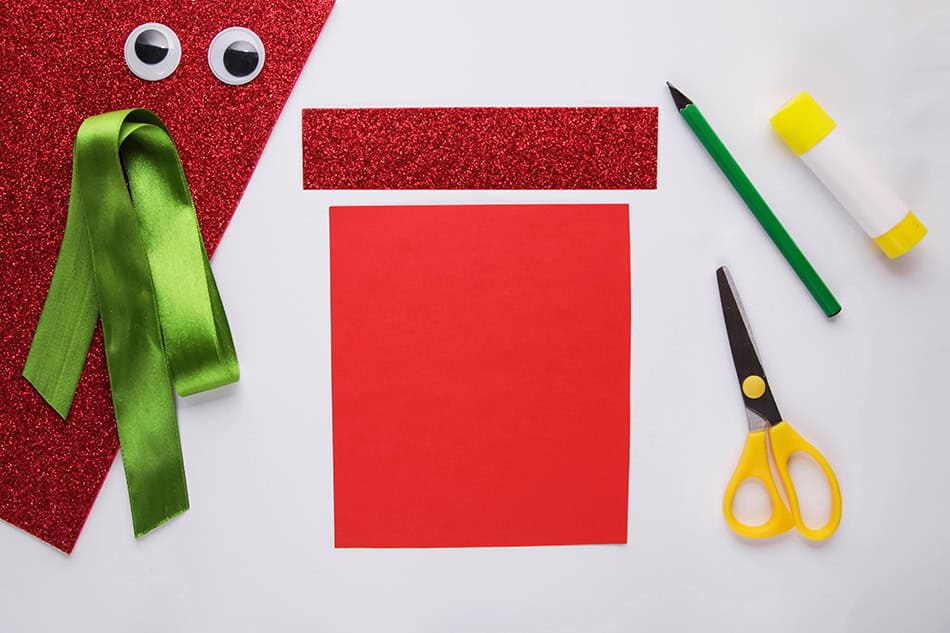 Paper Christmas Gift Box Craft for Preschoolers Step 1