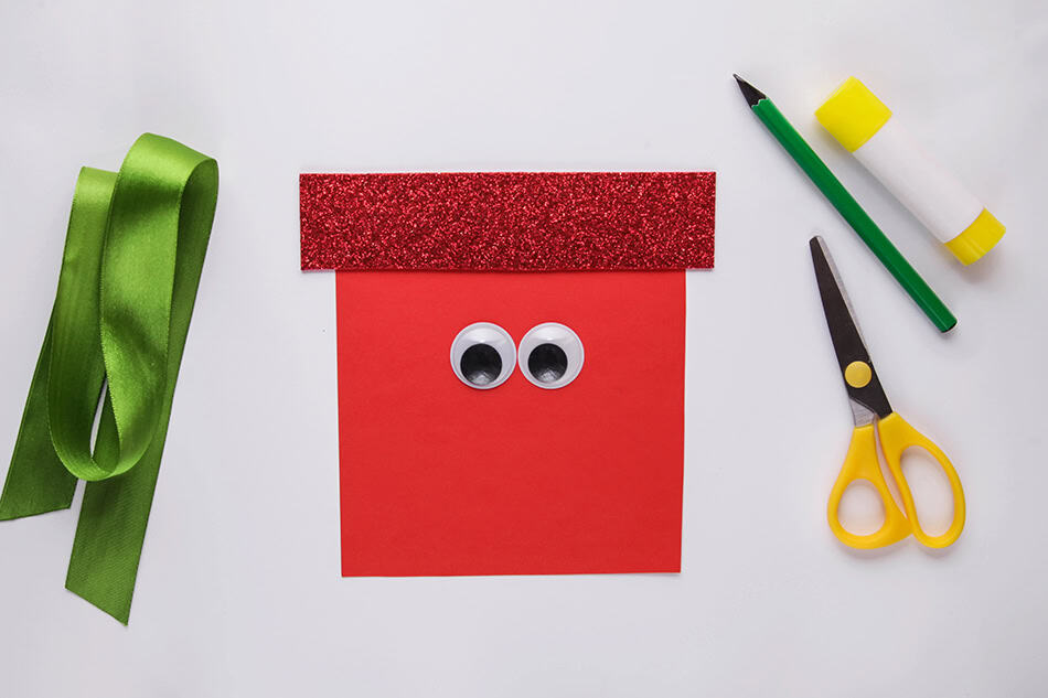 Paper Christmas Gift Box Craft for Preschoolers Step 2