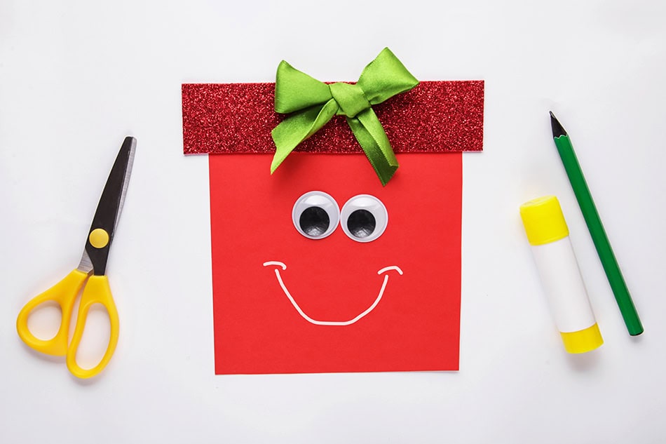 Paper Christmas Gift Box Craft for Preschoolers Step 3