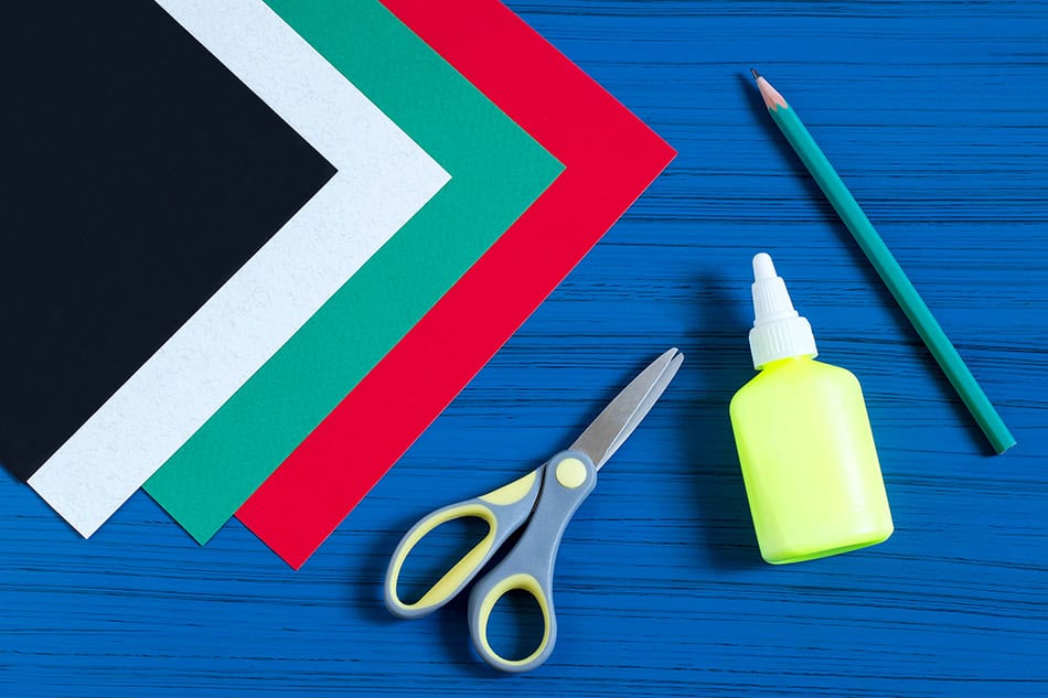 Paper Parts of an Apple Craft for Kids Materials