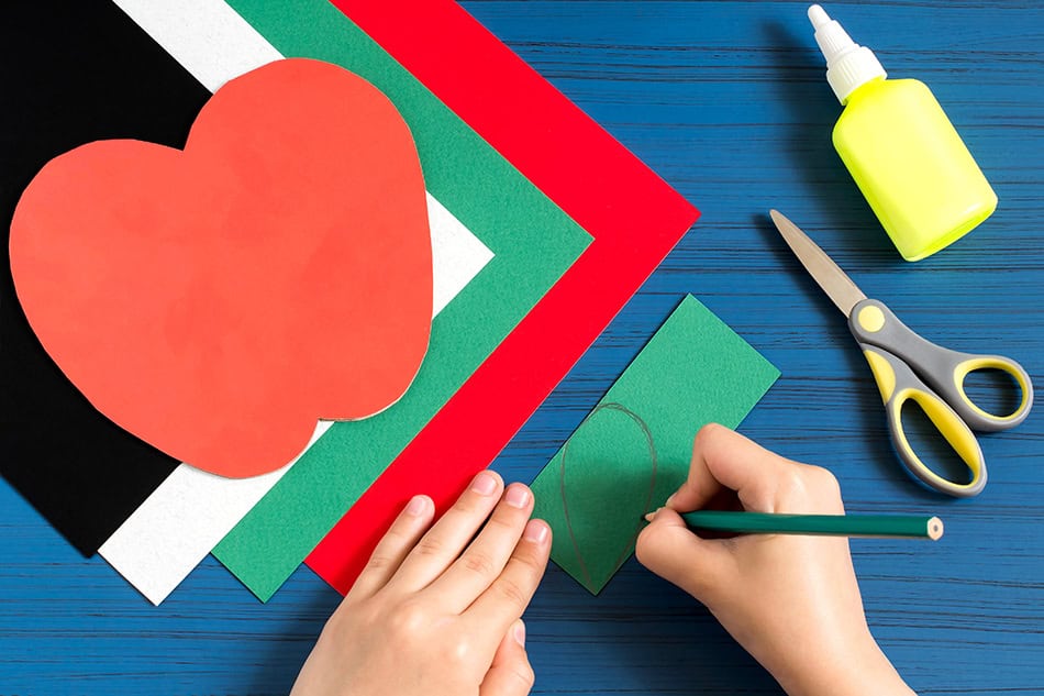 Paper Parts of an Apple Craft for Kids Step 2