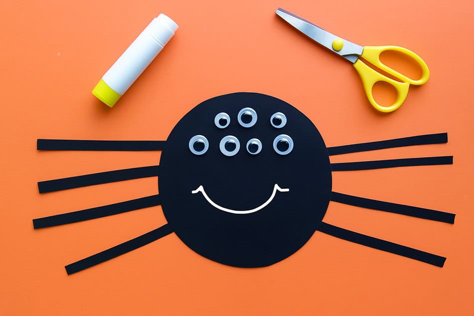 Paper Spider Craft with Googly Eyes for Kids