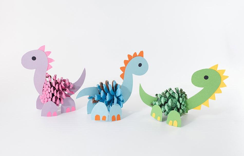 Pinecone Dinosaur Craft for Kids