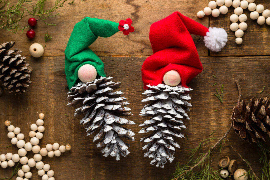 Pinecone Gnome Ornaments by Olivia O'Hern