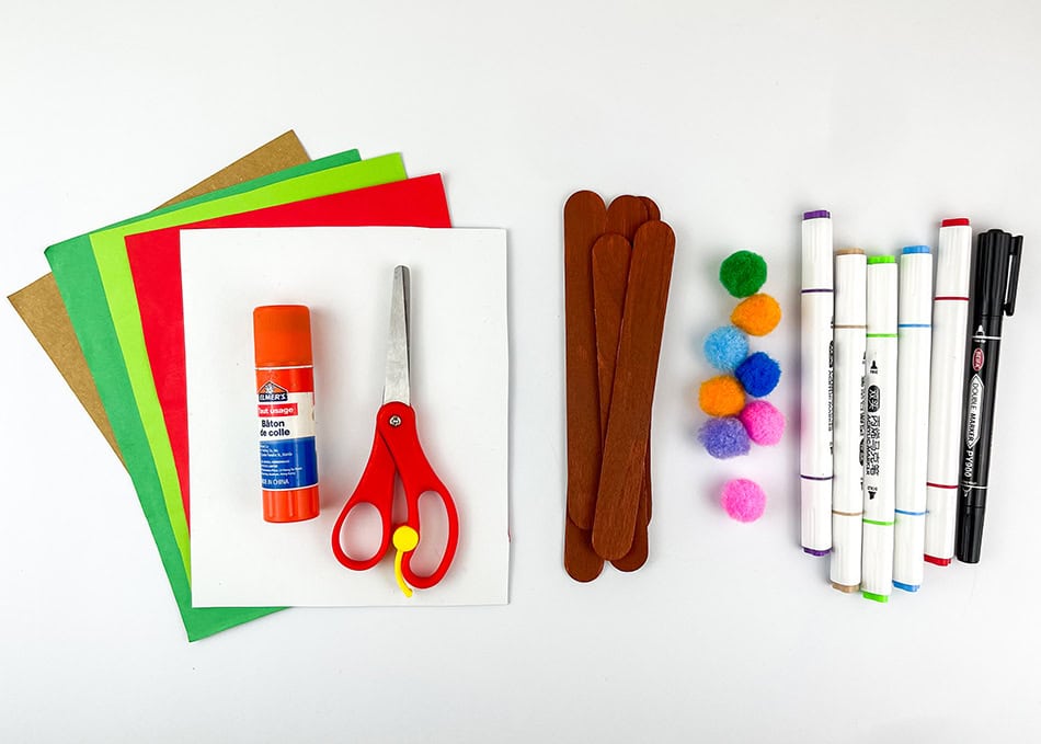 Popsicle Gingerbread House Materials