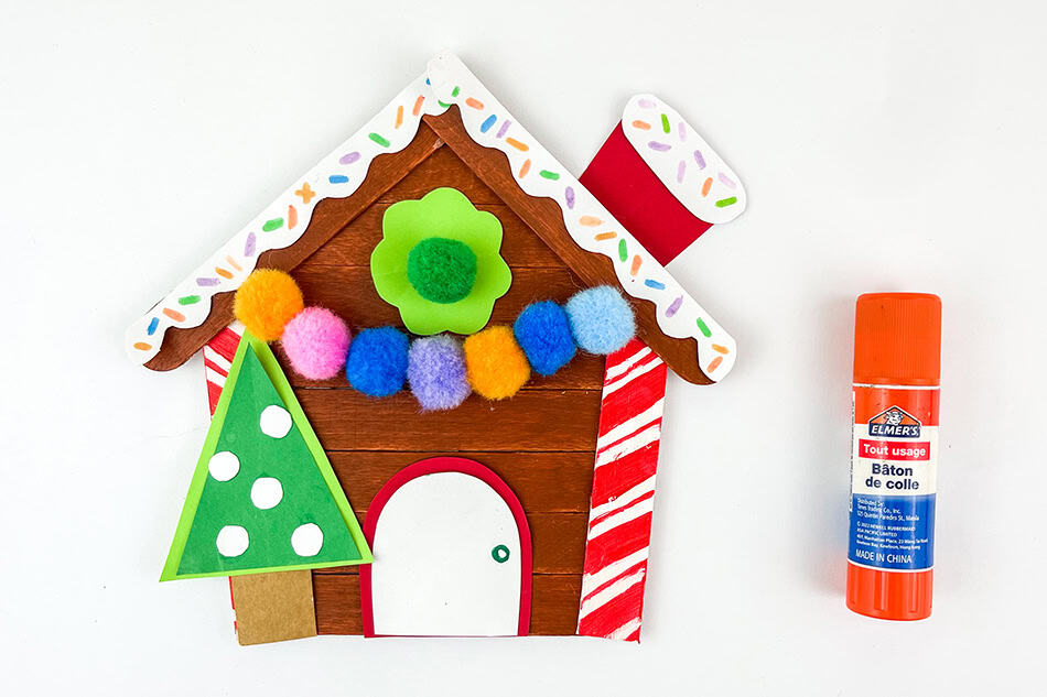 Popsicle Gingerbread House Step 11