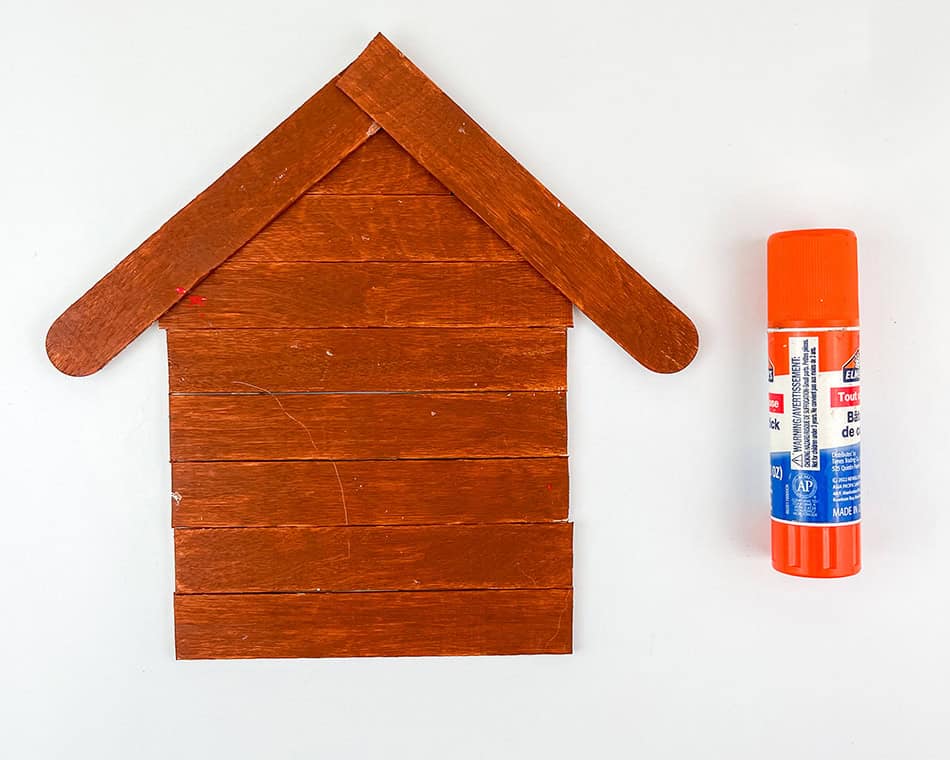 Popsicle Gingerbread House Step 2