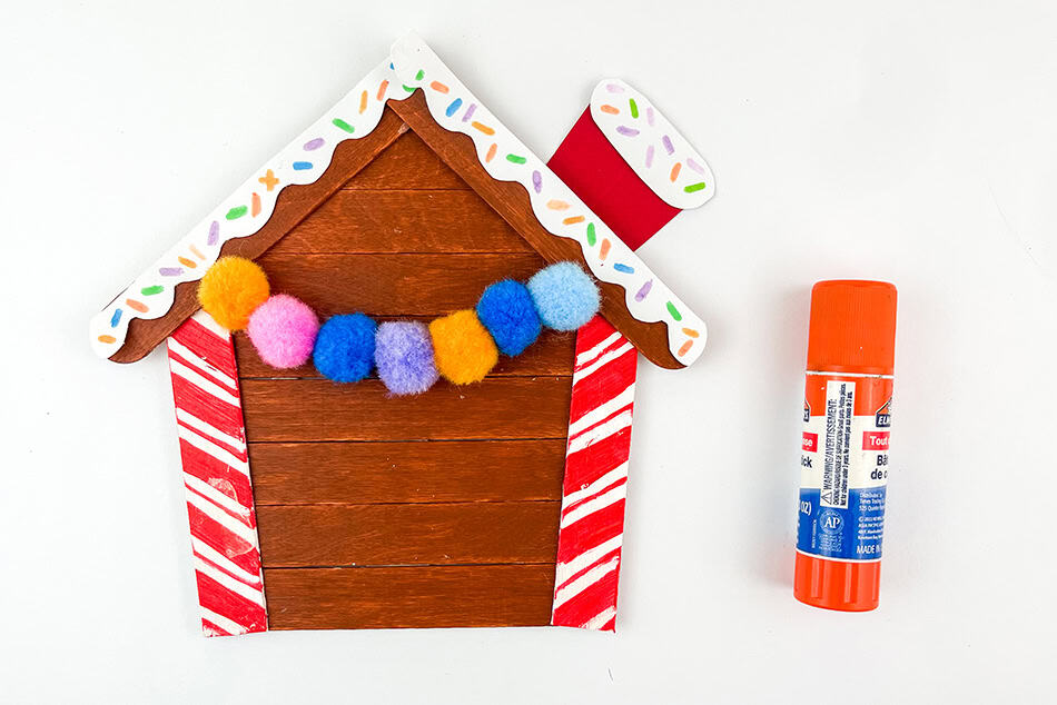Popsicle Gingerbread House Step 7