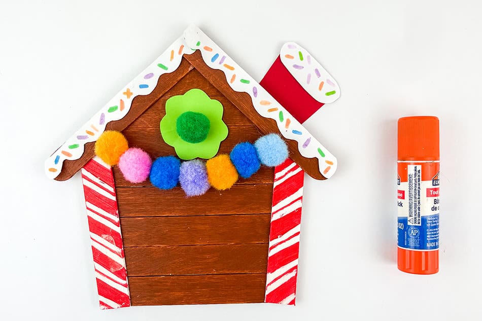 Popsicle Gingerbread House Step 8