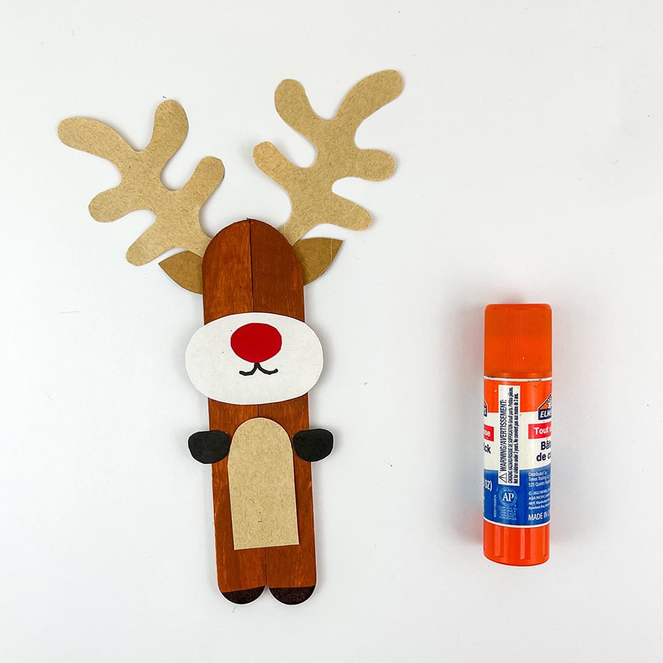 Popsicle Stick Reindeer Christmas Ornament Step 6